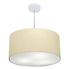 Lustre Pendente Cilíndrico Vivare Md-4213 Cúpula Em Tecido 50