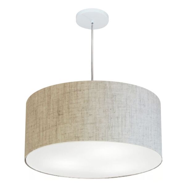 Lustre Pendente Cilíndrico Vivare Md-4214 Cúpula Em Tecido 55