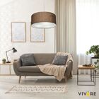 Lustre Pendente Cilíndrico Vivare Md-4214 Cúpula Em Tecido 55