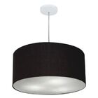 Lustre Pendente Cilíndrico Vivare Md-4214 Cúpula Em Tecido 55