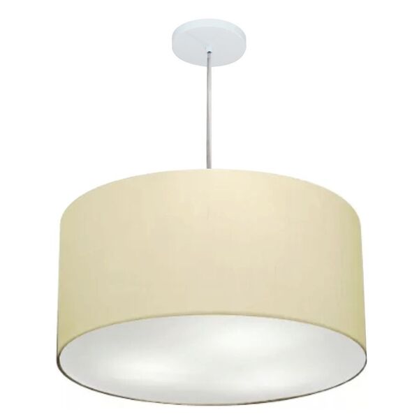 Lustre Pendente Cilíndrico Vivare Md-4215 Cúpula Em Tecido 55