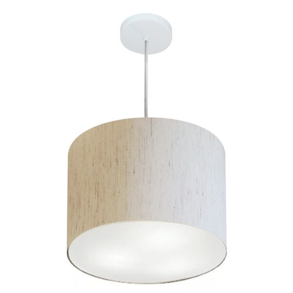Lustre Pendente Cilíndrico Vivare Md-4216 Cúpula Em Tecido 40