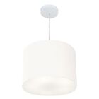 Lustre Pendente Cilíndrico Vivare Md-4216 Cúpula Em Tecido 40