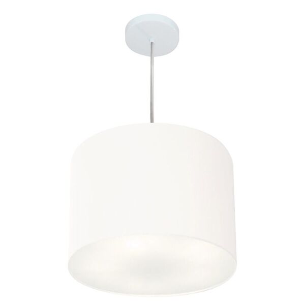 Lustre Pendente Cilíndrico Vivare Md-4216 Cúpula Em Tecido 40