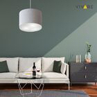 Lustre Pendente Cilíndrico Vivare Md-4216 Cúpula Em Tecido 40