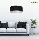 Lustre Pendente Cilíndrico Vivare Md-4218 Cúpula Em Tecido 55