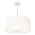 Lustre Pendente Cilíndrico Vivare Md-4219 Cúpula Em Tecido 55