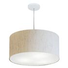 Lustre Pendente Cilíndrico Vivare Md-4219 Cúpula Em Tecido 55