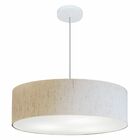 Lustre Pendente Cilíndrico Vivare Md-4221 Cúpula Em Tecido 60
