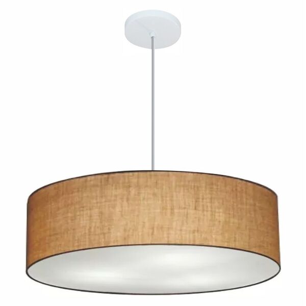 Lustre Pendente Cilíndrico Vivare Md-4221 Cúpula Em Tecido 60