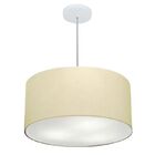 Lustre Pendente Cilíndrico Vivare Md-4242 Cúpula Em Tecido 45