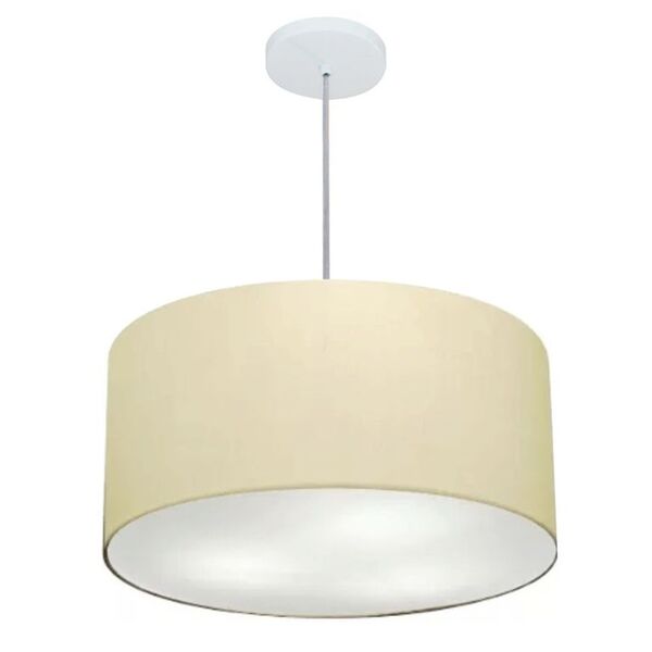 Lustre Pendente Cilíndrico Vivare Md-4242 Cúpula Em Tecido 45