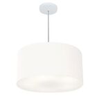 Lustre Pendente Cilíndrico Vivare Md-4242 Cúpula Em Tecido 45