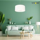 Lustre Pendente Cilíndrico Vivare Md-4242 Cúpula Em Tecido 45