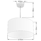 Lustre Pendente Cilíndrico Vivare Md-4242 Cúpula Em Tecido 45