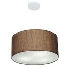 Lustre Pendente Cilíndrico Vivare Md-4242 Cúpula Em Tecido 45