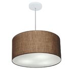 Lustre Pendente Cilíndrico Vivare Md-4243 Cúpula Em Tecido 45