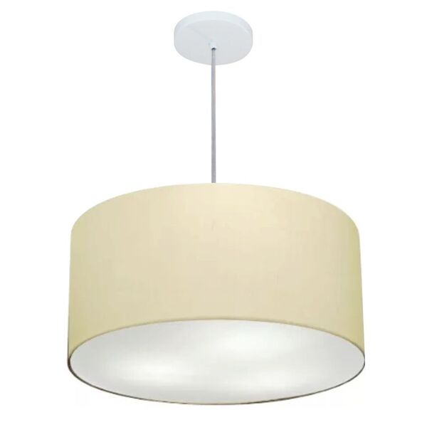 Lustre Pendente Cilíndrico Vivare Md-4243 Cúpula Em Tecido 45