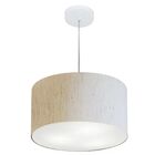Lustre Pendente Cilíndrico Vivare Md-4244 Cúpula Em Tecido 40