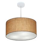 Lustre Pendente Cilíndrico Vivare Md-4245 Cúpula Em Tecido 50