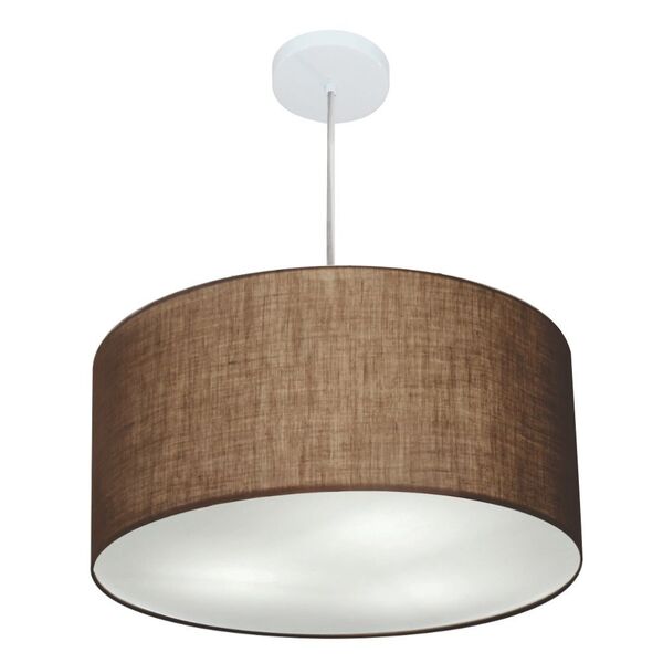 Lustre Pendente Cilíndrico Vivare Md-4245 Cúpula Em Tecido 50