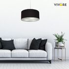 Lustre Pendente Cilíndrico Vivare Md-4245 Cúpula Em Tecido 50