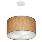 Lustre Pendente Cilíndrico Vivare Md-4250 Cúpula Em Tecido 45