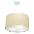Lustre Pendente Cilíndrico Vivare Md-4250 Cúpula Em Tecido 45