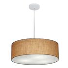 Lustre Pendente Cilíndrico Vivare Md-4254 Cúpula Em Tecido 45