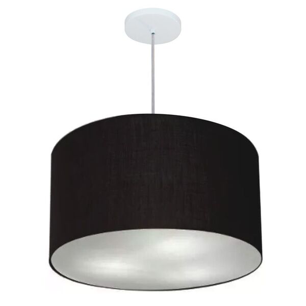 Lustre Pendente Cilíndrico Vivare Md-4257 Cúpula Em Tecido 45