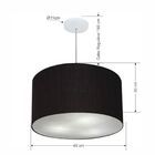 Lustre Pendente Cilíndrico Vivare Md-4257 Cúpula Em Tecido 45