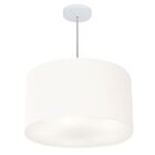 Lustre Pendente Cilíndrico Vivare Md-4257 Cúpula Em Tecido 45