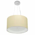 Lustre Pendente Cilíndrico Vivare Md-4319 Cúpula Forrada Em T
