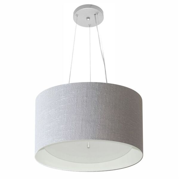 Lustre Pendente Cilíndrico Vivare Md-4319 Cúpula Forrada Em T