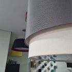 Lustre Pendente Cilíndrico Vivare Md-4383 Cúpula Em Tecido 45