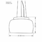 Lustre Pendente Coliseu 300 Fumê E27 Bivolt Taschibra