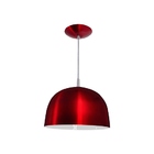 Lustre Pendente Color Dome 1 Lamp E27 Vermelho Rubi - 3103 Vrb