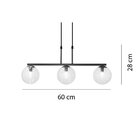 Lustre Pendente Com Globo Fosco Para 3 Lâmpadas Led Bivolt Ja