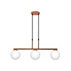 Lustre Pendente Com Globo Fosco Para 3 Lâmpadas Led Bivolt Ja