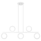 Lustre Pendente Com Globo Fosco Para 5 Lâmpadas Led Bivolt Ja