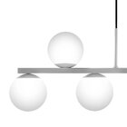 Lustre Pendente Com Globo Fosco Para 6 Lâmpadas Led Bivolt Ja