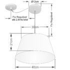 Lustre Pendente Cone Com Desvio Bege Mj-4279 Para Mesa De Jan