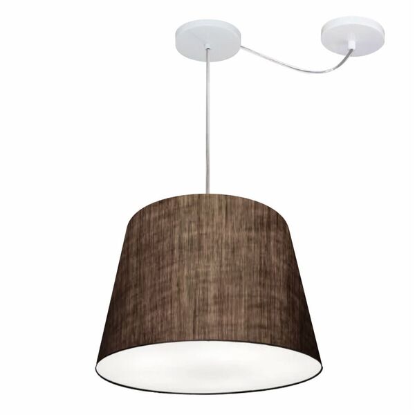 Lustre Pendente Cone Com Desvio Café Mj-4276 Para Mesa De Jan