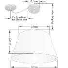 Lustre Pendente Cone Com Desvio De Centro Vivare Md-4283 Cúpu