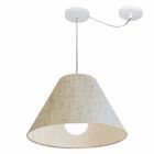 Lustre Pendente Cone Com Desvio Md-4272 Cúpula Tec 25/15x40cm