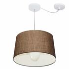 Lustre Pendente Cone Com Desvio Md-4275 Cúpula 30/45x40cm Caf