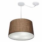 Lustre Pendente Cone Com Desvio Md-4277 Cúpula 30/40x45cm Caf