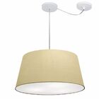 Lustre Pendente Cone Com Desvio Md-4282 Cúpula 21/40x50cm Alg