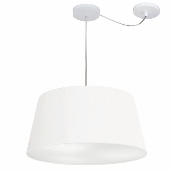Lustre Pendente Cone Com Desvio Md-4282 Cúpula 21/40x50cm Bra