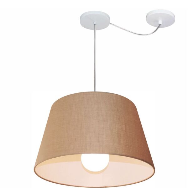 Lustre Pendente Cone Com Desvio Palha Mj-4273 Para Mesa De Ja